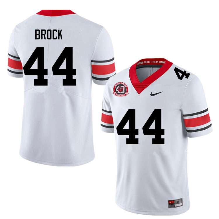 Men #44 Cade Brock Georgia Bulldogs College Football Jerseys Sale-40th Anniversary